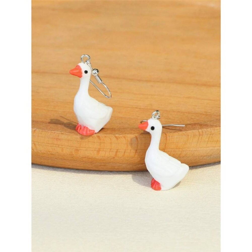 1pair Cute Polynesian Goose Drop Earrings For Women